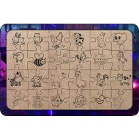 Yarış Arabası 24 Parça Ahşap Çocuk Puzzle Yapboz Model 3