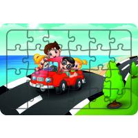 Ailemiz Tatile Gidiyor 24 Parça Ahşap Çocuk Puzzle Yapboz