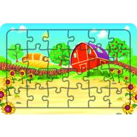 Ayçiçeği Bahçesi 24 Parça Ahşap Çocuk Puzzle Yapboz