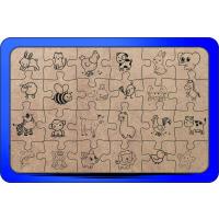 Canavar Araba 24 Parça Ahşap Çocuk Puzzle Yapboz Model3