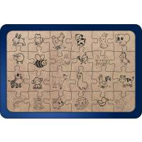 Canavar Kamyon 24 Parça Ahşap Çocuk Puzzle Yapboz Model2