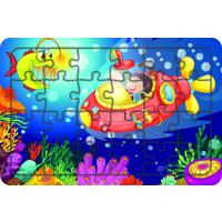 Denizaltı 24 Parça Ahşap Çocuk Puzzle Yapboz