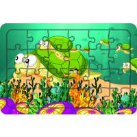 Deniz Canlıları 24 Parça Ahşap Çocuk Puzzle Yapboz Model 11