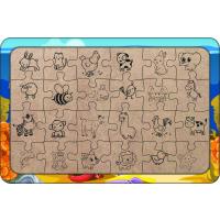 Deniz Canlıları 24 Parça Ahşap Çocuk Puzzle Yapboz Model 8
