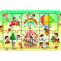 Eğlence Zamanı 24 Parça Ahşap Çocuk Puzzle Yapboz