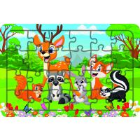 Hayvanlar 24 Parça Ahşap Çocuk Puzzle Yapboz Model 12