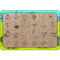 Hayvanlar 24 Parça Ahşap Çocuk Puzzle Yapboz Model 13