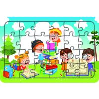 Okuma Zamanı 24 Parça Ahşap Çocuk Puzzle Yapboz