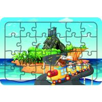 Tatil Treni 24 Parça Ahşap Çocuk Puzzle Yapboz