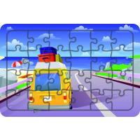 Tatil Yolculuğumuz 24 Parça Ahşap Çocuk Puzzle Yapboz