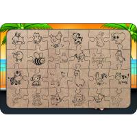 Voleybolcu Çocuklar 24 Parça Ahşap Çocuk Puzzle Yapboz