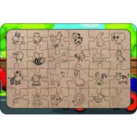 Yarışcı Çocuklar 24 Parça Ahşap Çocuk Puzzle Yapboz