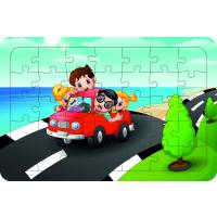 Ailemiz Tatile Gidiyor 35 Parça Ahşap Çocuk Puzzle Yapboz