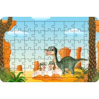 Anne Vebebekdinozorlar 54 Parça Ahşap Çocuk Puzzle Yapboz Model 2