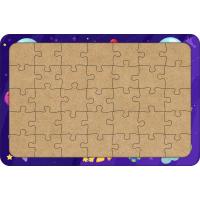 Astronot Hayvanlar 35 Parça Ahşap Çocuk Puzzle Yapboz