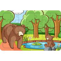 Ayıcıklar 35 Parça Ahşap Çocuk Puzzle Yapboz