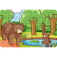 Ayıcıklar 54 Parça Ahşap Çocuk Puzzle Yapboz