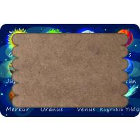 Güneş Sistemi Türkçe Çubuk Ahşap Çocuk Puzzle Yapboz