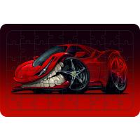 Canavar Araba 54 Parça Ahşap Çocuk Puzzle Yapboz Model2