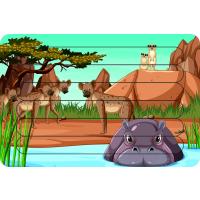 Hayvanlar Çubuk Ahşap Çocuk Puzzle Yapboz 7