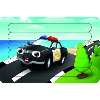 Polis Arabası Çubuk Ahşap Çocuk Puzzle Yapboz