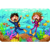 Dalgıçlar 35 Parça Ahşap Çocuk Puzzle Yapboz