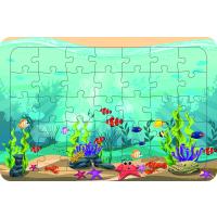 Deniz Canlıları 35 Parça Ahşap Çocuk Puzzle Yapboz Model 9