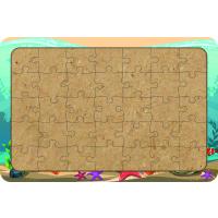 Deniz Canlıları 35 Parça Ahşap Çocuk Puzzle Yapboz Model 9