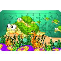 Deniz Canlıları 54 Parça Ahşap Çocuk Puzzle Yapboz Model 11