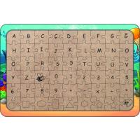 Deniz Canlıları 54 Parça Ahşap Çocuk Puzzle Yapboz Model 14