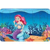 Deniz Kızı 24 Parça Ahşap Çocuk Puzzle Yapboz Model 2