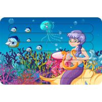 Deniz Kızı Çubuk Ahşap Çocuk Puzzle Yapboz Model 2