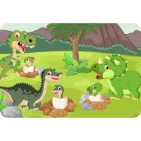 Dinozor 5  24 Parça Ahşap Çerçeveli Puzzle Yapboz