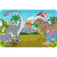 Dinozorlar 24 Parça Ahşap Çocuk Puzzle Yapboz Model 2