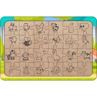 Dinozor Parkı 24 Parça Ahşap Çocuk Puzzle Yapboz