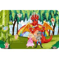 Ejderha ve Savaşcı 108 Parça Ahşap Çocuk Puzzle Yapboz Model 1