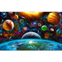 Gezegenler Model2  500 Parça Ahşap Puzzle Yapboz