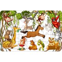 Hayvancıklar 35 Parça Ahşap Çocuk Puzzle Yapboz Model 2