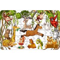 Hayvancıklar 54 Parça Ahşap Çocuk Puzzle Yapboz Model 2