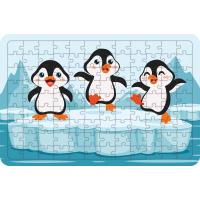 Küçük Penguenler 108 Parça Ahşap Çocuk Puzzle Yapboz Model 2