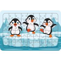 Küçük Penguenler 54 Parça Ahşap Çocuk Puzzle Yapboz Model 2