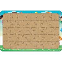 Kalem Evler 35 Parça Ahşap Çocuk Puzzle Yapboz