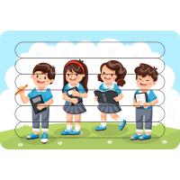 Okula Gidiyoruz Çubuk Ahşap Çocuk Puzzle Yapboz