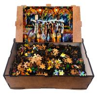 Otobüs Durağı 500 Parça Ahşap Puzzle Yapboz