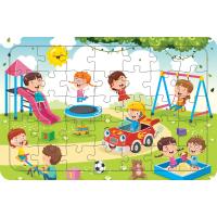 Parktaki Çocuklar 35 Parça Ahşap Çocuk Puzzle Yapboz