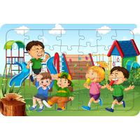 Parktaki Çocuklar 35 Parça Ahşap Çocuk Puzzle Yapboz