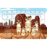 Rakunlar 54 Parça Ahşap Çocuk Puzzle Yapboz