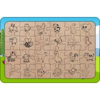 Sayılar 24 Parça Ahşap Çocuk Puzzle Yapboz Model 1