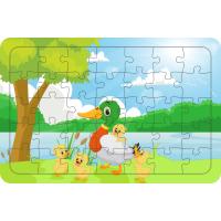Sevimli Ördekler 35 Parça Ahşap Çocuk Puzzle Yapboz