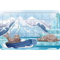 Sevimli Foklar 35 Parça Ahşap Çocuk Puzzle Yapboz Model 1